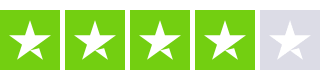 Trustpilot 4 out of 5 stars rating